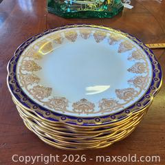 MaxSold Auction: Aynsley England Cobalt Blue & Gold Gilt Dinner Plates (11) - Leeds And The Thousand Islands (Ontario, Canada) SELLER MANAGED Downsizing Online Auction - Prince Street
