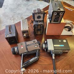 MaxSold Auction: Lot of vintage movie and box cameras with film reels (approx 7) - Leeds And The Thousand Islands (Ontario, Canada) SELLER MANAGED Downsizing Online Auction - Prince Street
