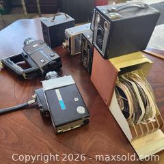 MaxSold Auction: Lot of vintage movie and box cameras with film reels (approx 7) - Leeds And The Thousand Islands (Ontario, Canada) SELLER MANAGED Downsizing Online Auction - Prince Street