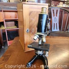 MaxSold Auction: Steindorff & Co., Berlin Antique Compound Monocular Microscope - Leeds And The Thousand Islands (Ontario, Canada) SELLER MANAGED Downsizing Online Auction - Prince Street