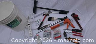 MaxSold Auction: Bucket with Tools & Accessories  - San Jose (California, USA) SELLER MANAGED Downsizing Online Auction - North 24th Street