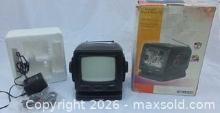 MaxSold Auction: Curtis 5-inch Portable Black & White CRT TV RT068K - San Jose (California, USA) SELLER MANAGED Downsizing Online Auction - North 24th Street