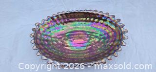 MaxSold Auction: Iridescent Pressed Glass Decorative Bowl - San Jose (California, USA) SELLER MANAGED Downsizing Online Auction - North 24th Street