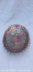 MaxSold Auction: Iridescent Pressed Glass Decorative Bowl - San Jose (California, USA) SELLER MANAGED Downsizing Online Auction - North 24th Street