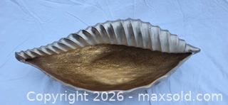 MaxSold Auction: John Richard Elongated Leaf/Shell Decorative Centerpiece Bowl - San Jose (California, USA) SELLER MANAGED Downsizing Online Auction - North 24th Street