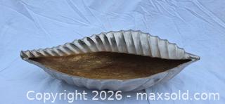 MaxSold Auction: John Richard Elongated Leaf/Shell Decorative Centerpiece Bowl - San Jose (California, USA) SELLER MANAGED Downsizing Online Auction - North 24th Street