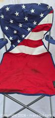 MaxSold Auction: Lot of 2 Folding Camping Chairs with American Flag Design - San Jose (California, USA) SELLER MANAGED Downsizing Online Auction - North 24th Street