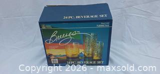 MaxSold Auction: MCM Anchor Hocking Breezes (Honey Gold) 24-Piece Pressed Glass Set - San Jose (California, USA) SELLER MANAGED Downsizing Online Auction - North 24th Street