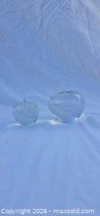 MaxSold Auction: Pair of Clear Glass Apple Paperweights - San Jose (California, USA) SELLER MANAGED Downsizing Online Auction - North 24th Street