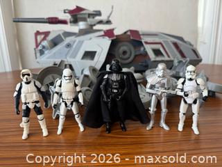 MaxSold Auction: 2008 Hasbro Star Wars The Clone Wars AT-TE Vehicle & Darth Vader Action Figure  - Clarington (Ontario, Canada) SELLER MANAGED Reseller Online Auction -  Cedar Crest Beach Road