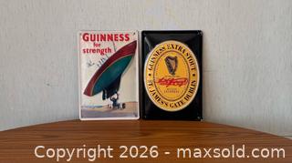 MaxSold Auction: 2 Guinness Metal Signs- Vintage  - Clarington (Ontario, Canada) SELLER MANAGED Reseller Online Auction -  Cedar Crest Beach Road