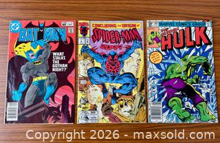 MaxSold Auction: Vintage Comics- Batman, Spider-Man & The Incredible Hulk - Clarington (Ontario, Canada) SELLER MANAGED Reseller Online Auction -  Cedar Crest Beach Road
