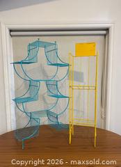 MaxSold Auction: Vintage Metal Plant Stand & Newspaper Stand - Clarington (Ontario, Canada) SELLER MANAGED Reseller Online Auction -  Cedar Crest Beach Road