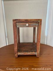 MaxSold Auction: Vintage Wooden Nightstand made in India  - Clarington (Ontario, Canada) SELLER MANAGED Reseller Online Auction -  Cedar Crest Beach Road