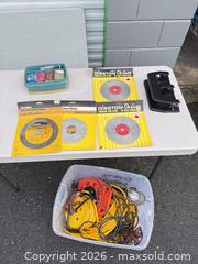 MaxSold Auction: Assorted Circular & Masonry Blades, Extension Cords, Work Light -iw - Maple Ridge (British Columbia, Canada) PARTNER MANAGED Estate Sale Online Auction - 203 Street (STORAGE)