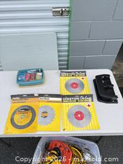 MaxSold Auction: Assorted Circular & Masonry Blades, Extension Cords, Work Light -iw - Maple Ridge (British Columbia, Canada) PARTNER MANAGED Estate Sale Online Auction - 203 Street (STORAGE)