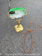 MaxSold Auction: Brass Banker’s Lamp with Green Glass Shade -iw - Maple Ridge (British Columbia, Canada) PARTNER MANAGED Estate Sale Online Auction - 203 Street (STORAGE)