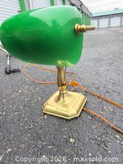 MaxSold Auction: Brass Banker’s Lamp with Green Glass Shade -iw - Maple Ridge (British Columbia, Canada) PARTNER MANAGED Estate Sale Online Auction - 203 Street (STORAGE)