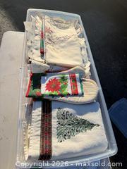 MaxSold Auction: Christmas Kitchen Linen Lot — Towels, Napkins, Oven Mitt, Apron -af - Maple Ridge (British Columbia, Canada) PARTNER MANAGED Estate Sale Online Auction - 203 Street (STORAGE)