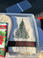 MaxSold Auction: Christmas Kitchen Linen Lot — Towels, Napkins, Oven Mitt, Apron -af - Maple Ridge (British Columbia, Canada) PARTNER MANAGED Estate Sale Online Auction - 203 Street (STORAGE)