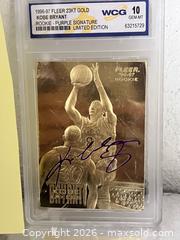MaxSold Auction: 1996–97 Fleer 23KT Gold Kobe Bryant Rookie – Purple Signature – WCG 10 GEM MINT - Los Angeles (California, USA) SELLER MANAGED Reseller Online Auction - Devonshire Street