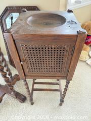 MaxSold Auction: 4 Barley-Twist Plant Stands / Small Cabinets, wall mirror and frame - Victoria (British Columbia, Canada) PARTNER MANAGED Moving Online Auction - Slater Street (CONDO)