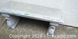 MaxSold Auction: Concrete Garden Bench with Victorian Leaf Vine Motif - Victoria (British Columbia, Canada) PARTNER MANAGED Moving Online Auction - Slater Street (CONDO)