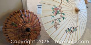 MaxSold Auction: Hand-Painted Paper Decorative Parasols, 30–36" Dia - Victoria (British Columbia, Canada) PARTNER MANAGED Moving Online Auction - Slater Street (CONDO)