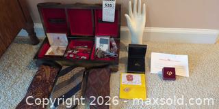 MaxSold Auction: Men's Accessories with Wooden Valet Box - Victoria (British Columbia, Canada) PARTNER MANAGED Moving Online Auction - Slater Street (CONDO)
