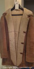 MaxSold Auction: Men's Tan Shearling Long Overcoat – Suede Sheepskin - Victoria (British Columbia, Canada) PARTNER MANAGED Moving Online Auction - Slater Street (CONDO)