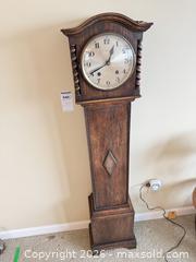 MaxSold Auction: Oak Longcase/Floor Clock with Barley-Twist Columns - Victoria (British Columbia, Canada) PARTNER MANAGED Moving Online Auction - Slater Street (CONDO)
