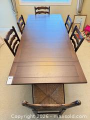 MaxSold Auction: Solid Wood Dining Table with 6 Chairs Dark Brown - Victoria (British Columbia, Canada) PARTNER MANAGED Moving Online Auction - Slater Street (CONDO)