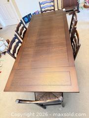 MaxSold Auction: Solid Wood Dining Table with 6 Chairs Dark Brown - Victoria (British Columbia, Canada) PARTNER MANAGED Moving Online Auction - Slater Street (CONDO)