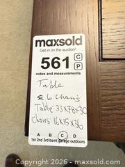 MaxSold Auction: Solid Wood Dining Table with 6 Chairs Dark Brown - Victoria (British Columbia, Canada) PARTNER MANAGED Moving Online Auction - Slater Street (CONDO)
