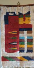 MaxSold Auction: Two Wall Rugs/Hangings — Colorful Folk Tapestry & Small Brown Rug - Victoria (British Columbia, Canada) PARTNER MANAGED Moving Online Auction - Slater Street (CONDO)
