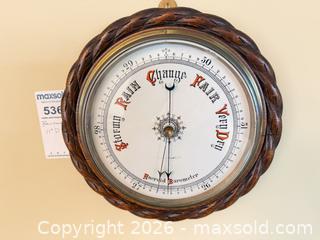 MaxSold Auction: Victorian-Style Wall-Mounted Aneroid Barometer, Approx. 11 inches. - Victoria (British Columbia, Canada) PARTNER MANAGED Moving Online Auction - Slater Street (CONDO)
