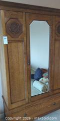 MaxSold Auction: Vintage Wardrobe Armoire with Mirrored Door and Bottom Drawer - Victoria (British Columbia, Canada) PARTNER MANAGED Moving Online Auction - Slater Street (CONDO)