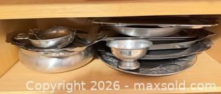 MaxSold Auction: Assorted Pewter Bowls, Plates, Serving Pieces & Flatware - Wellesley (Massachusetts, USA) PARTNER MANAGED Downsizing Online Auction - Mayo Road