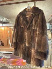 MaxSold Auction: Brown Beaver Fur Coat, Mid-Thigh, Button Closure - Wellesley (Massachusetts, USA) PARTNER MANAGED Downsizing Online Auction - Mayo Road