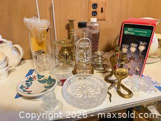 MaxSold Auction: Candlestick / Pricket Candleholders — Brass, Glass & Porcelain, Oil Lamp Fuel - Wellesley (Massachusetts, USA) PARTNER MANAGED Downsizing Online Auction - Mayo Road