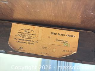 MaxSold Auction: Henkel Harris Wild Black Cherry Oval Dining Table, Queen Anne Legs - Wellesley (Massachusetts, USA) PARTNER MANAGED Downsizing Online Auction - Mayo Road