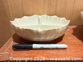 MaxSold Auction: Lenox Porcelain Divided Serving & Decorative Bowl Set - Wellesley (Massachusetts, USA) PARTNER MANAGED Downsizing Online Auction - Mayo Road