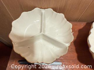 MaxSold Auction: Lenox Porcelain Divided Serving & Decorative Bowl Set - Wellesley (Massachusetts, USA) PARTNER MANAGED Downsizing Online Auction - Mayo Road