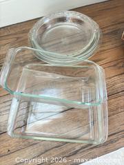 MaxSold Auction: Mixed Baking Dishes: Pyrex Clear, CorningWare Cornflower & Vegetable - Wellesley (Massachusetts, USA) PARTNER MANAGED Downsizing Online Auction - Mayo Road