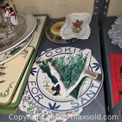 MaxSold Auction: Mixed Christmas Decor Lot, Tree Dishes & Candles - Wellesley (Massachusetts, USA) PARTNER MANAGED Downsizing Online Auction - Mayo Road