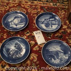 MaxSold Auction: Royal Copenhagen Set of 4 Collector Christmas Plates (Porcelain) - Wellesley (Massachusetts, USA) PARTNER MANAGED Downsizing Online Auction - Mayo Road