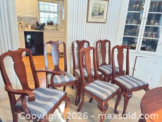 MaxSold Auction: Set of 6 Wild Black Cherry Wood Dining Chairs, Mixed Makers - Wellesley (Massachusetts, USA) PARTNER MANAGED Downsizing Online Auction - Mayo Road