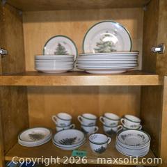 MaxSold Auction: Spode Christmas Tree Porcelain Dinnerware Set, 13–25 pcs - Wellesley (Massachusetts, USA) PARTNER MANAGED Downsizing Online Auction - Mayo Road