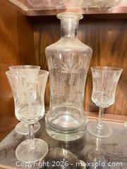 MaxSold Auction: Tiffany Crystal Decanter & Glassware  - Wellesley (Massachusetts, USA) PARTNER MANAGED Downsizing Online Auction - Mayo Road