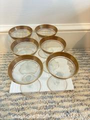 MaxSold Auction: Vintage Mid-Century Crystal Stemware Set with Gilt Rims - Wellesley (Massachusetts, USA) PARTNER MANAGED Downsizing Online Auction - Mayo Road